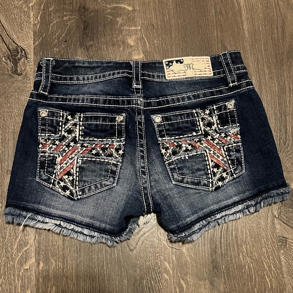 Womans Miss Me Denim Shorts
